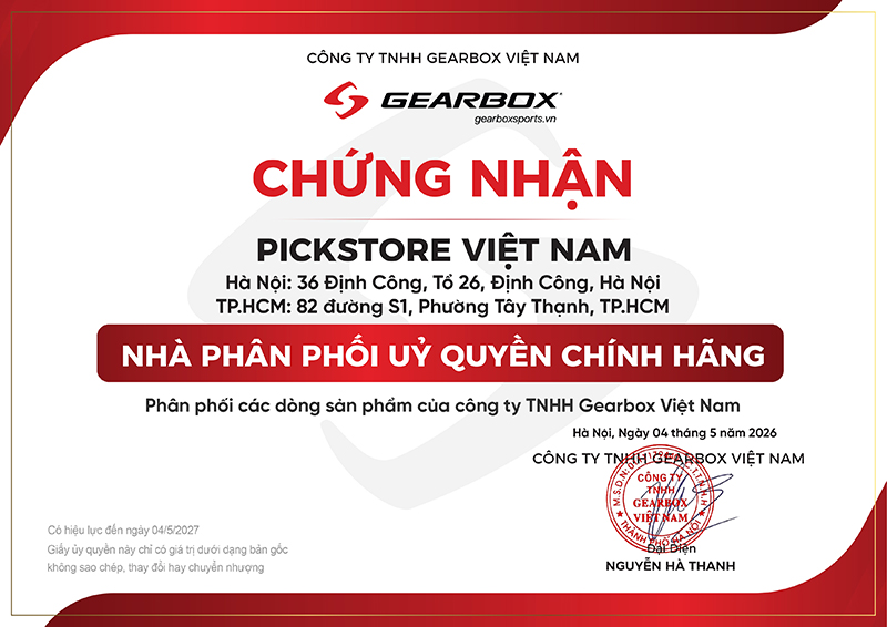 PickStore Việt Nam được cấp Chứng nhận đại lý ủy quyền Gearbox chính hãng tại Việt Nam