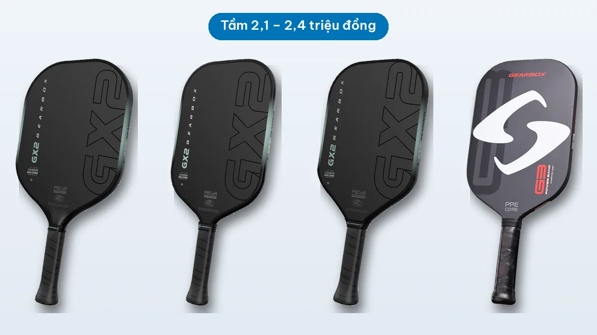Ba mẫu GX2 Hyper, Elongated, Integra XL và G3 Elongated tầm giá 2,1 đến 2,4 triệu