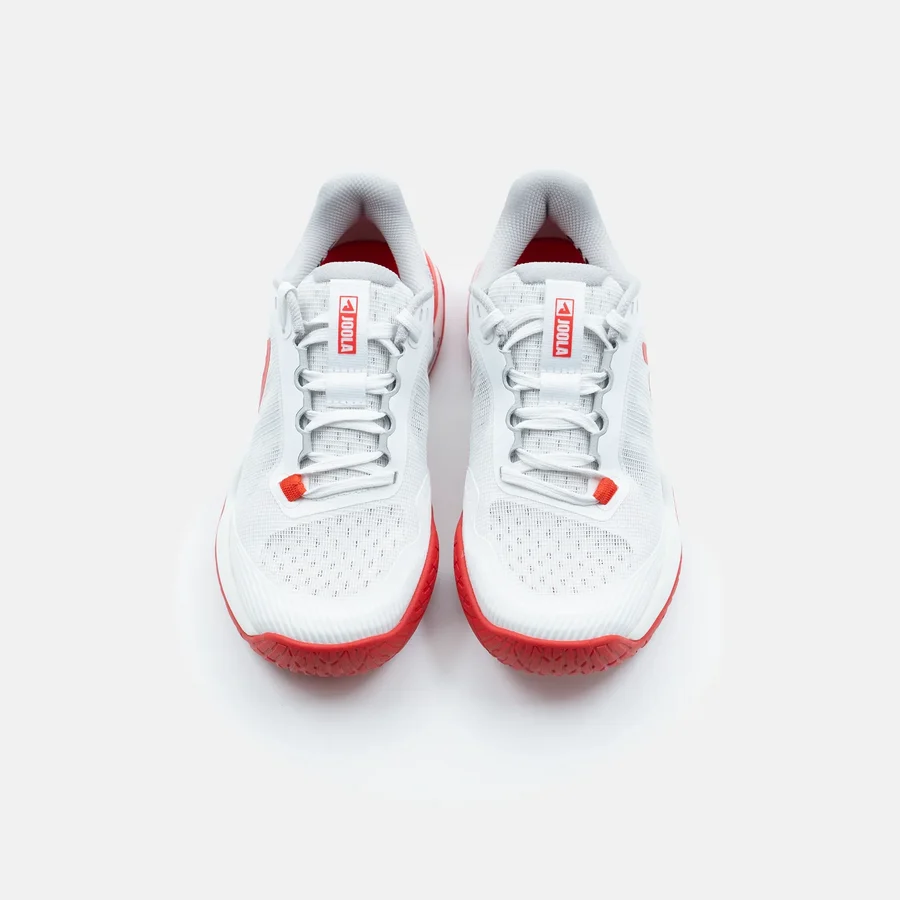 Giày Nữ Joola FUNKSH1n_PB R4LLy (White/Bright Red) nhìn từ trên xuống, thấy rõ thân lưới và dây giày