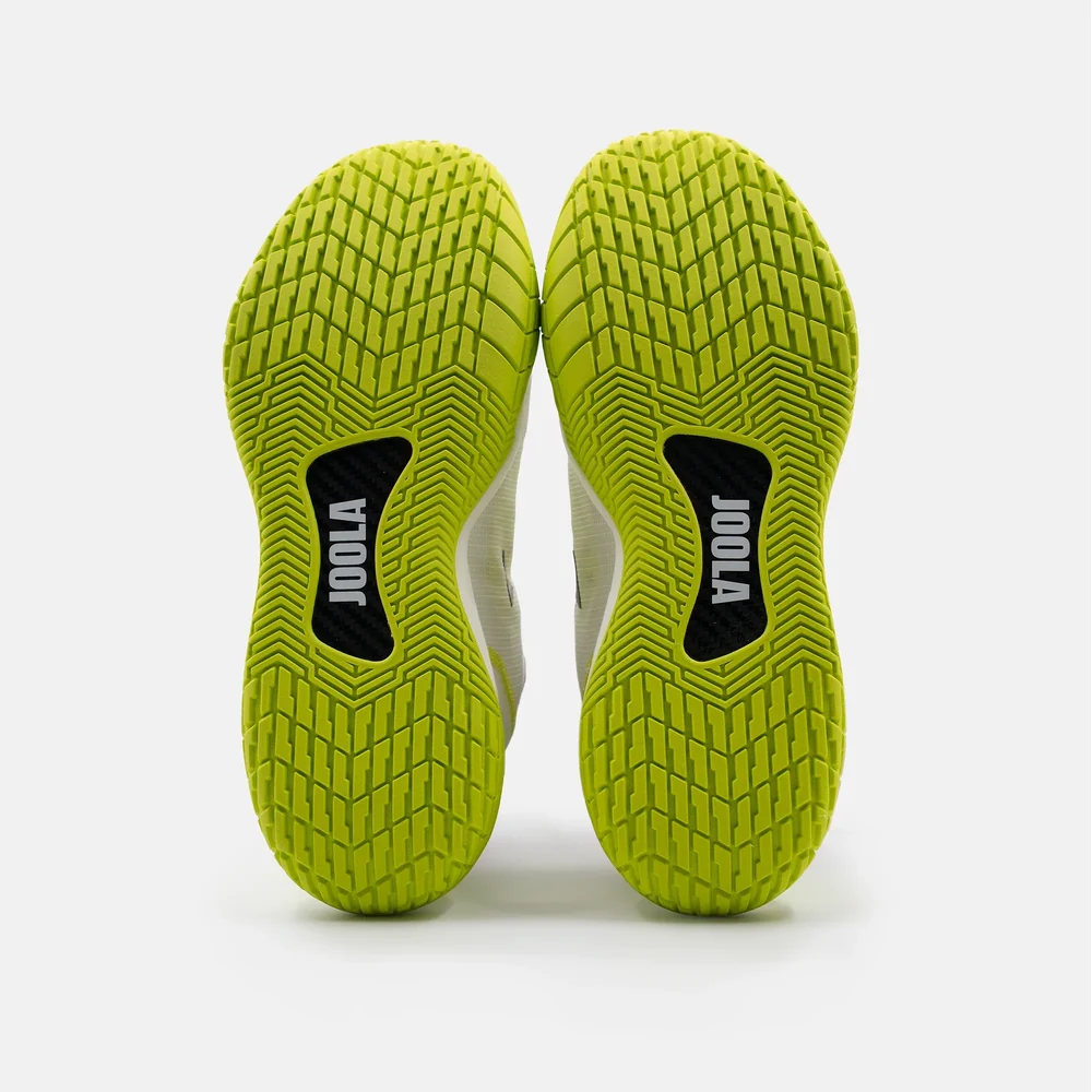 Mặt đế giày JOOLA R4LLy nam White/Black-Pickleball Green, ô giữa lòng đế lộ thanh carbon chống xoắn