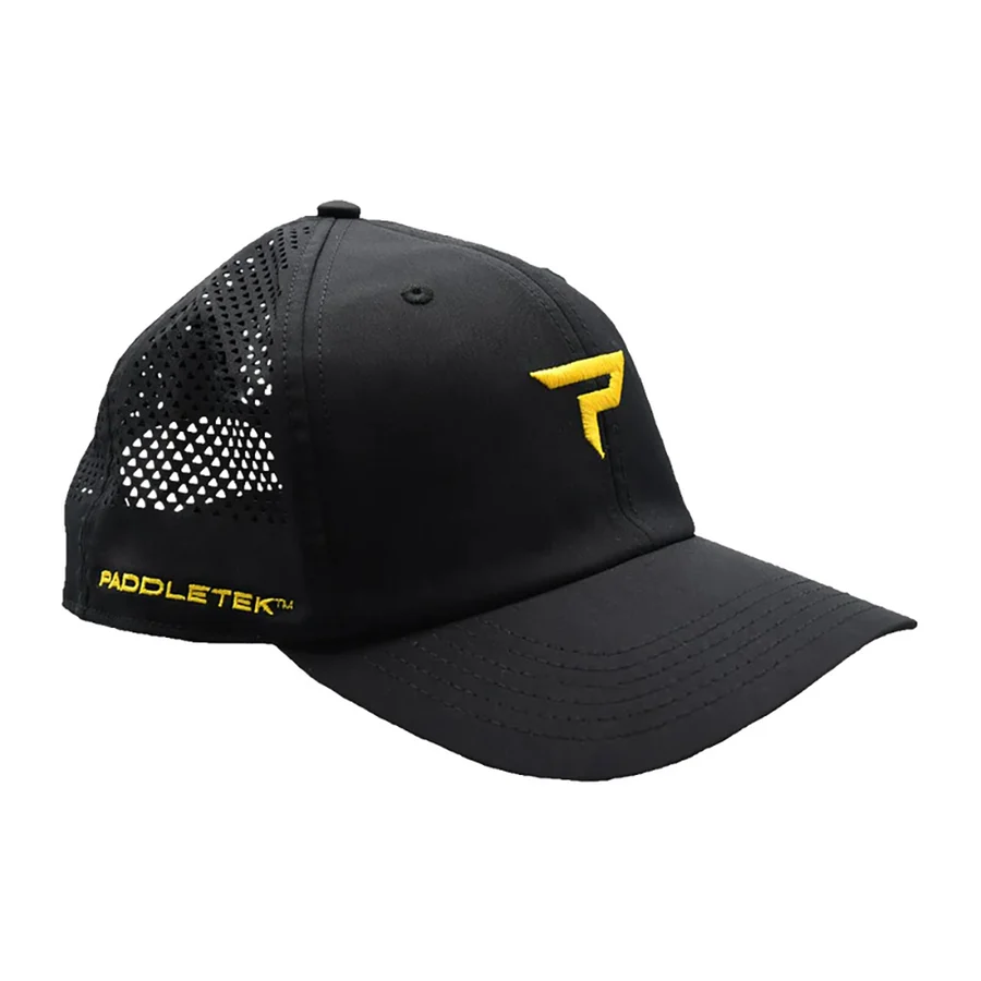Mũ Paddletek Performance Icon bản đen phối vàng, phần sau bằng lưới thoáng