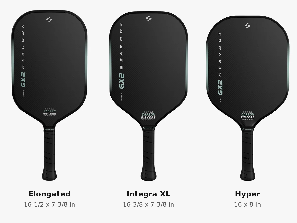 Ba dáng GX2 Elongated 16-1/2 inch, Integra XL 16-3/8 inch và Hyper 16 inch theo chiều dài hãng công bố