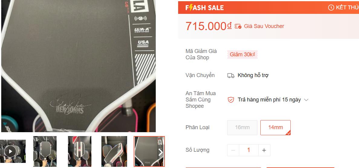 Vợt Pickleball giả, kém chất lượng trên thị trường