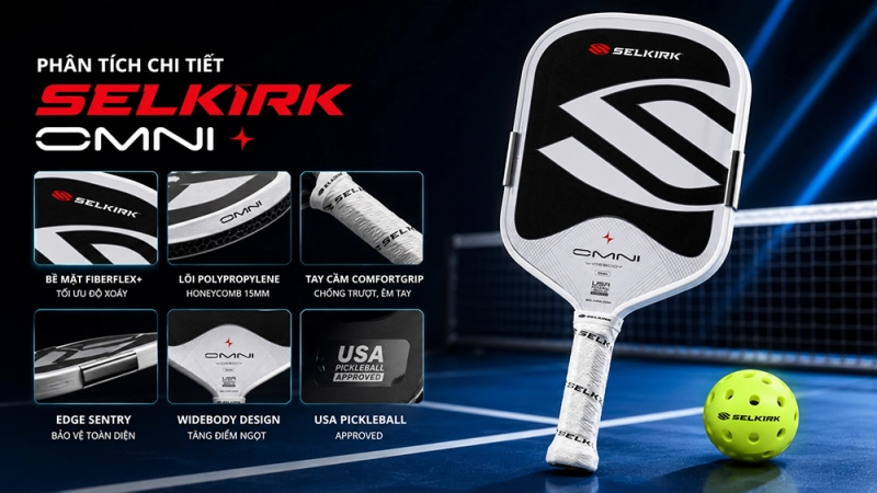Review chi tiết Vợt Pickleball Selkirk OMNI