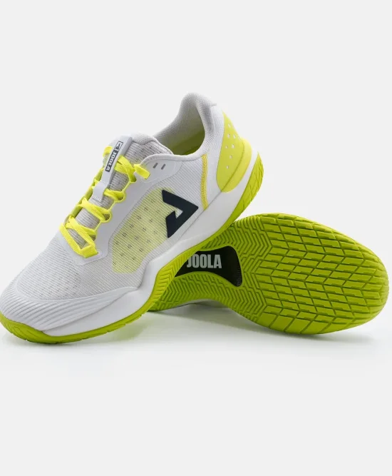 Giày Nam Joola FUNKSH1n_PB R4LLy (White/Black-Pickleball Green) – một chiếc dựng cạnh một chiếc lật ngửa - Ảnh 7