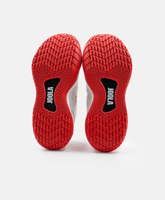 Giày Nữ Joola FUNKSH1n_PB R4LLy (White/Bright Red) – cả đôi lật ngửa thấy trọn hoa văn đế - Ảnh 4